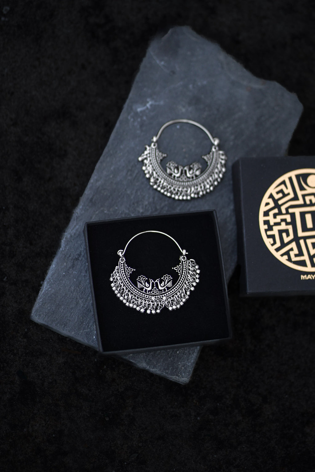 MAYURA EARRINGS SILVER