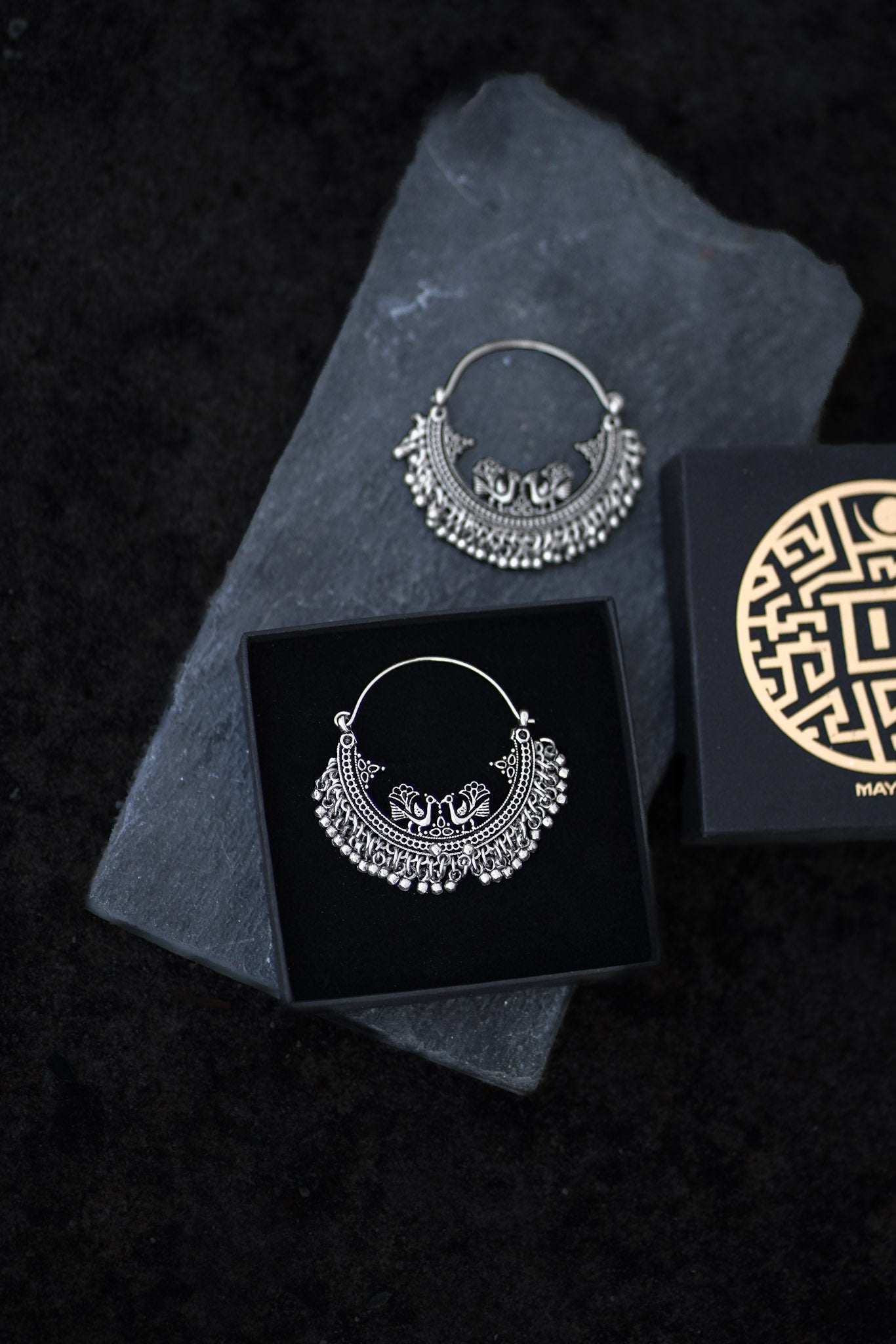 MAYURA EARRINGS SILVER