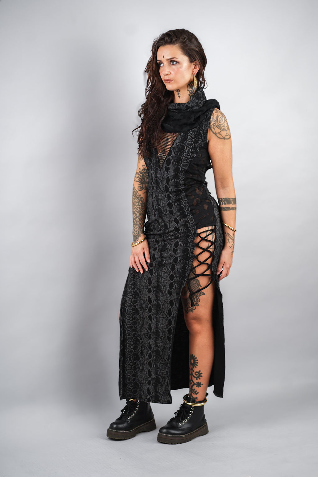 SHAKTI DRESS GREY COBRA