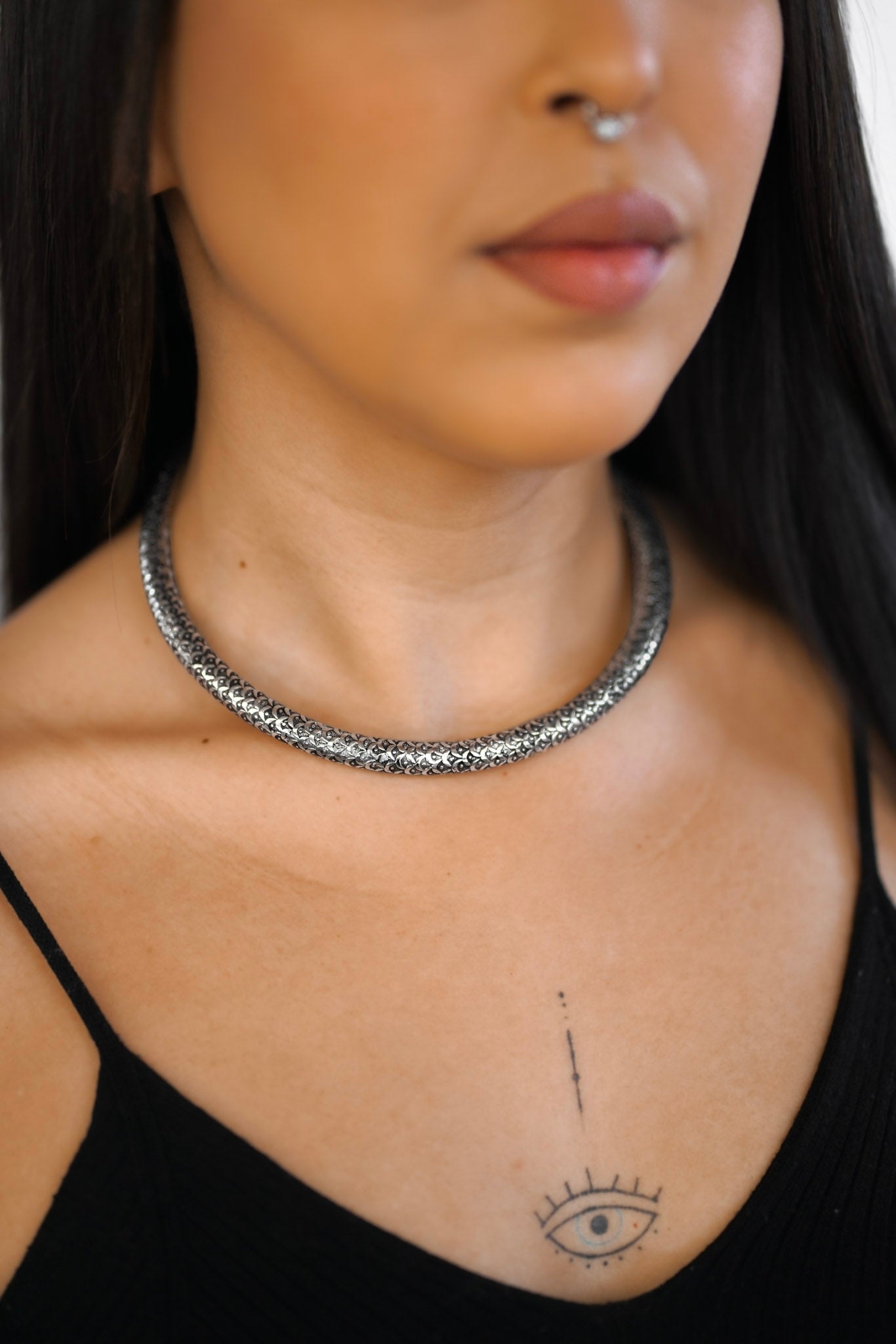 DRAGON CHOKER SILVER